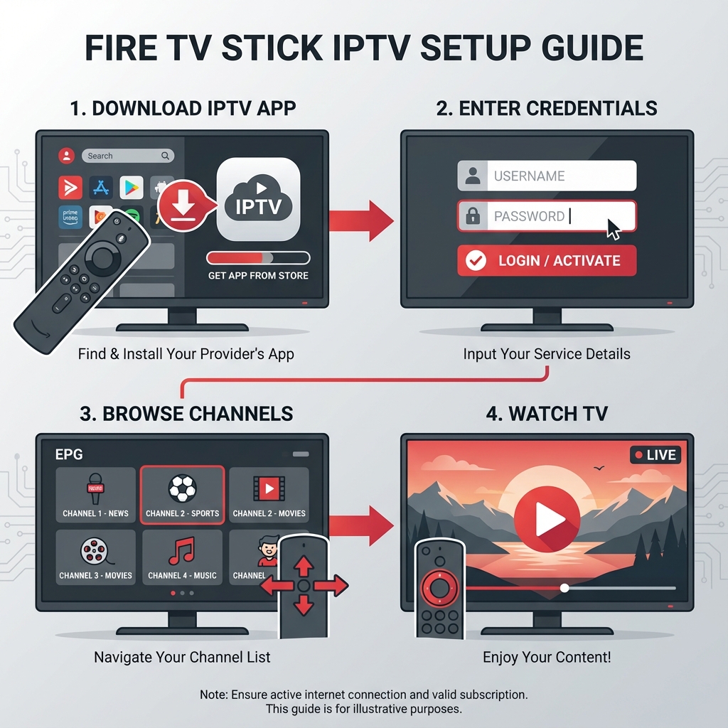 Étapes d'installation IPTV sur Fire TV Stick